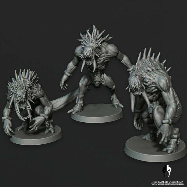 Beast pack, dark elves, edge miniatures