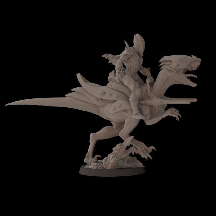 Aeterni Primeval Deinonichus riders x 3, Eldar Ones, Fantasy Cult Miniatures