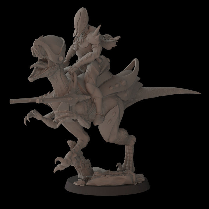 Aeterni Primeval Deinonichus riders x 3, Eldar Ones, Fantasy Cult Miniatures