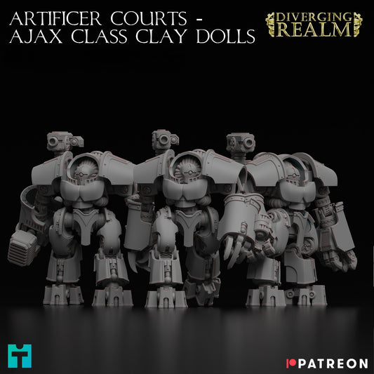 Diverging Realms, Ajax Clay Dolls of the Mech Adepts, Castellan Division x 3