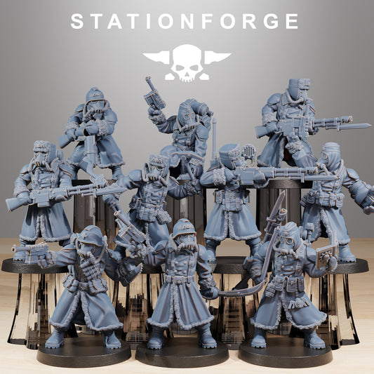 Imperial Soldiers of the Grim Guard x 10, Death Division, Frostwatch Korps