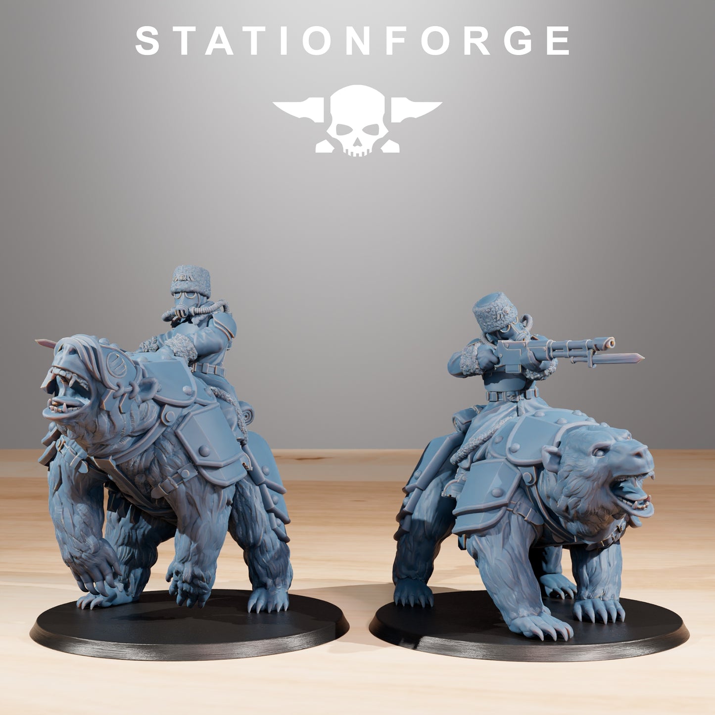 Grim Guard Bear Riders  x 11, Rough Ground Division, Stationforge