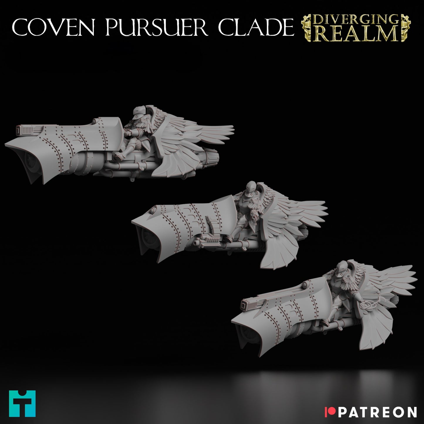 Diverging Realms - Sisters of the Coven Pursuer Eagle Jetbike Squadron 2.0 x 3