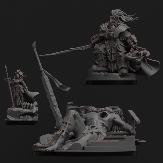 Diverging Realms - Vestalian Guard Custodian Champions Diaorama