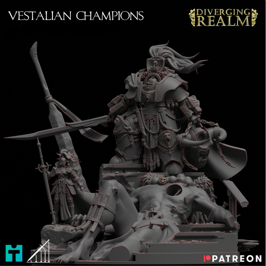 Diverging Realms - Vestalian Guard Custodian Champions Diaorama