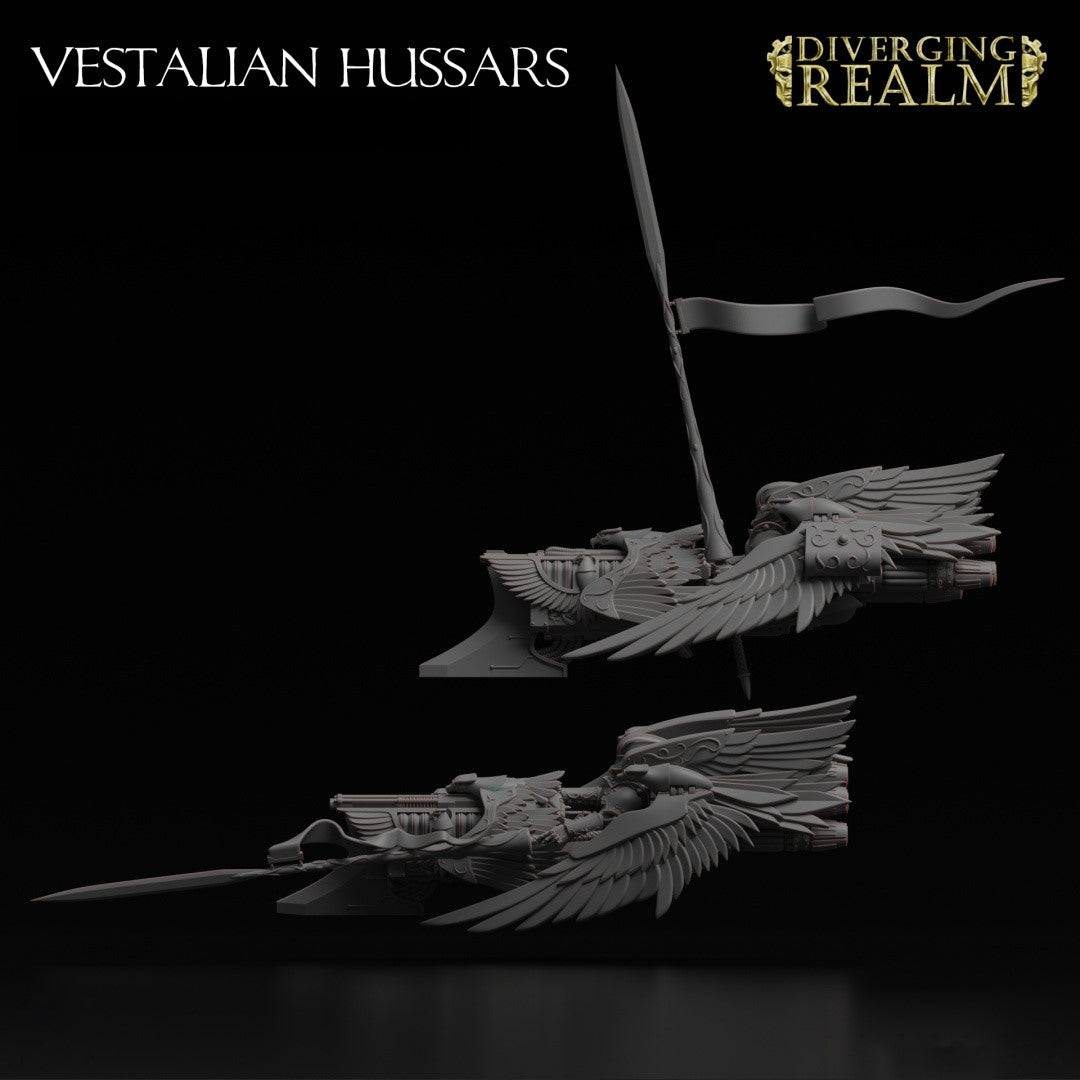 Diverging Realms - White Tower Guard Custodians - Vestalian Hussars Captain