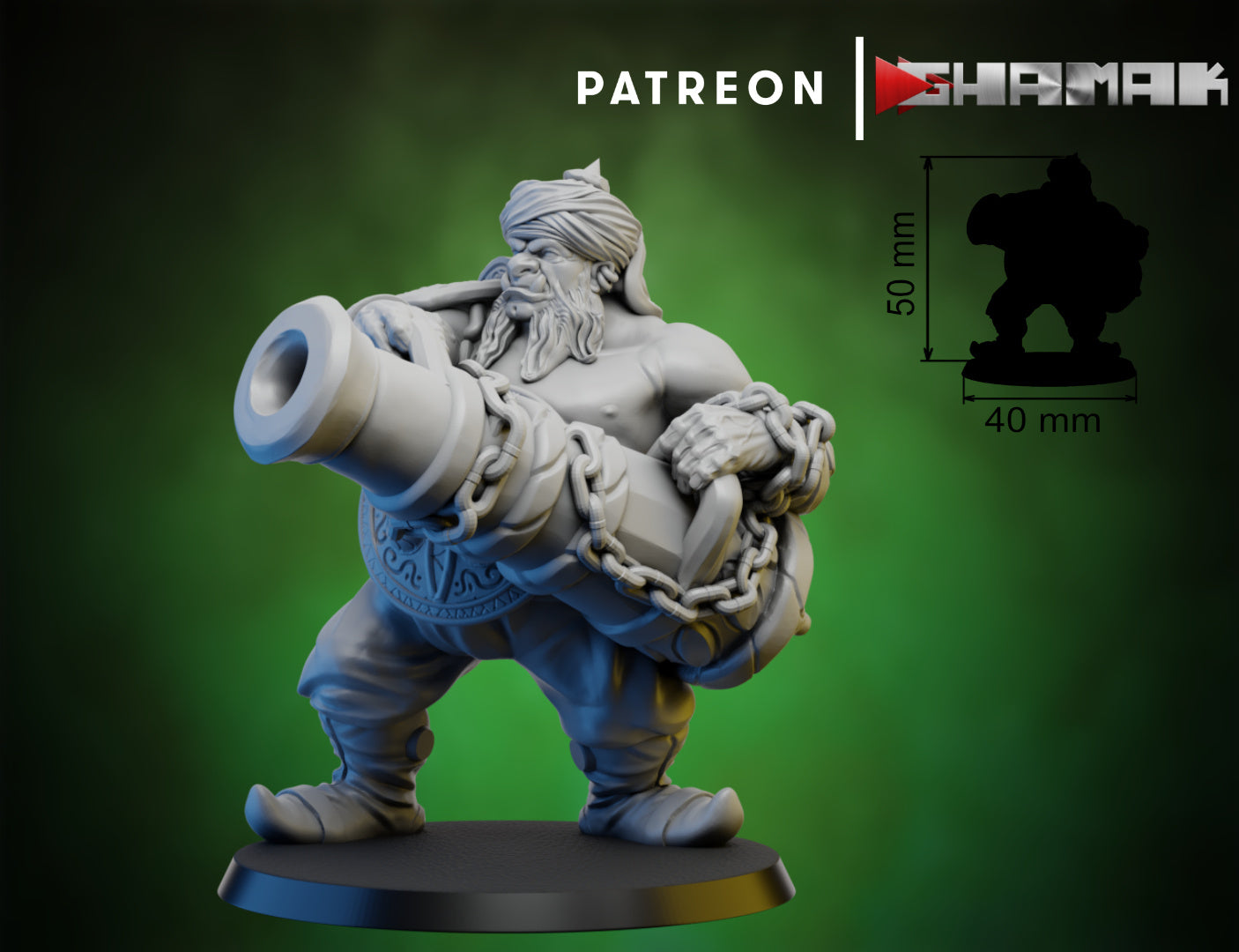 Wargames Compatible - Persian Ogre Tribes - Cannon Ogres x 4